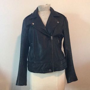 Lucky Brand Major Moto Black Leather Jacket